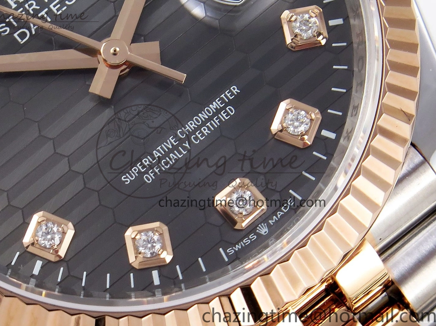 VS3235 Steel 1:1 126231 Diamonds SS DateJust Textured VSF 36 Bracelet on Dial 904L Edition Jubilee RG Gray Best 0128